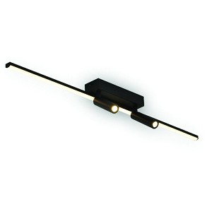 VESTA 481 PLAFONSKA SVETILJKA 22W+2*3W 3000K CRNA
